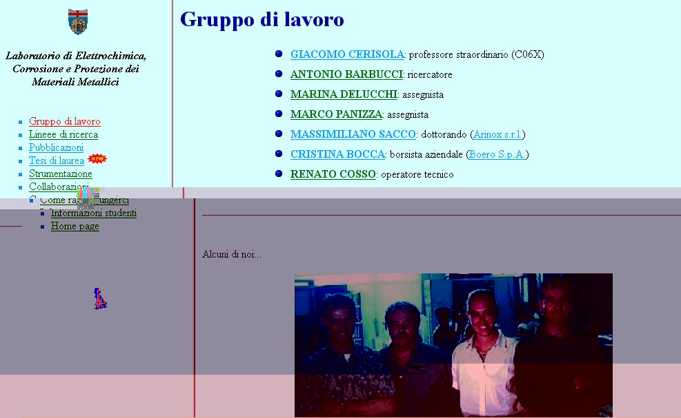 Home page del Gruppo di Ricerca